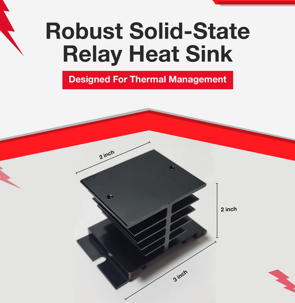 High-Performance Black Heatsink for Solid State Relays | Efficient Heat Dissipation - Sungaze Coffee