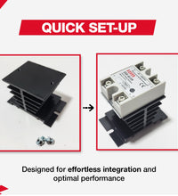 High-Performance Black Heatsink for Solid State Relays | Efficient Heat Dissipation - Sungaze Coffee