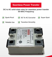 60A DC to AC Solid-State Relay for DC-AC Switching with Terminal Covers and Transparent Cover, SSR-60DA - Sungaze Coffee