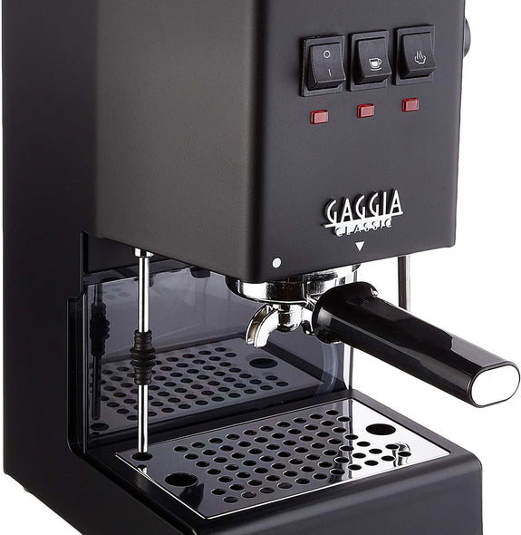 Modified Thunder Black Gaggia Classic Pro Evo w/ Upgrade Kit for Brew, Steam, & Flow Control + 2 Puck Screens, WDT Tool, and Keychain - Sungaze Coffee