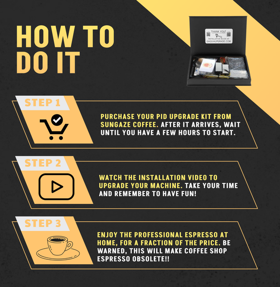 Ultimate Brew & Steam PID Upgrade with Flow Control for the Gaggia Classic Pro - Sungaze Coffee