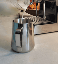 Stainless Milk Frothing Pitcher with Spout and Handle, 12 or 20 Ounce - Sungaze Coffee