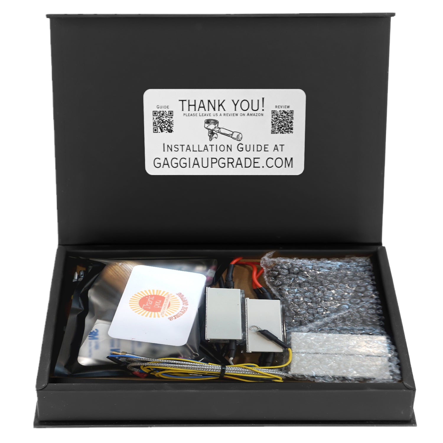 Kit contents inside box